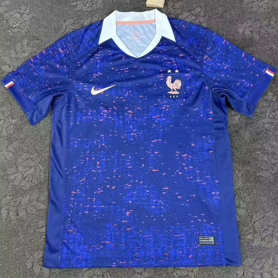 2025/26 France Home Blue Fans Soccer Jersey Front