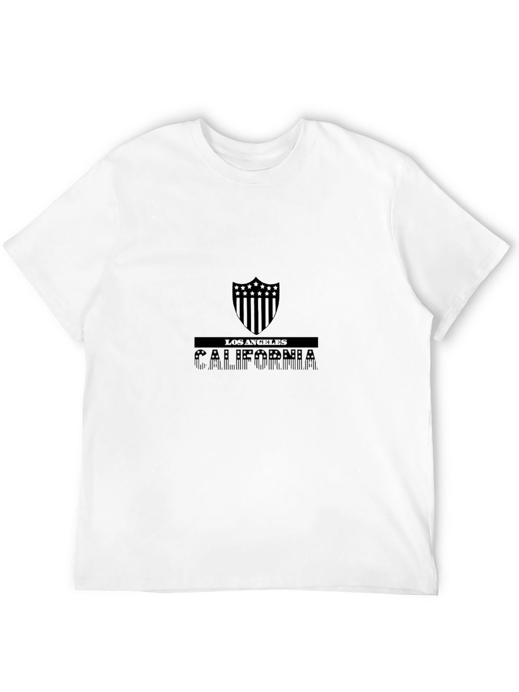 Los Angeles California Shield Graphic Tee - Black