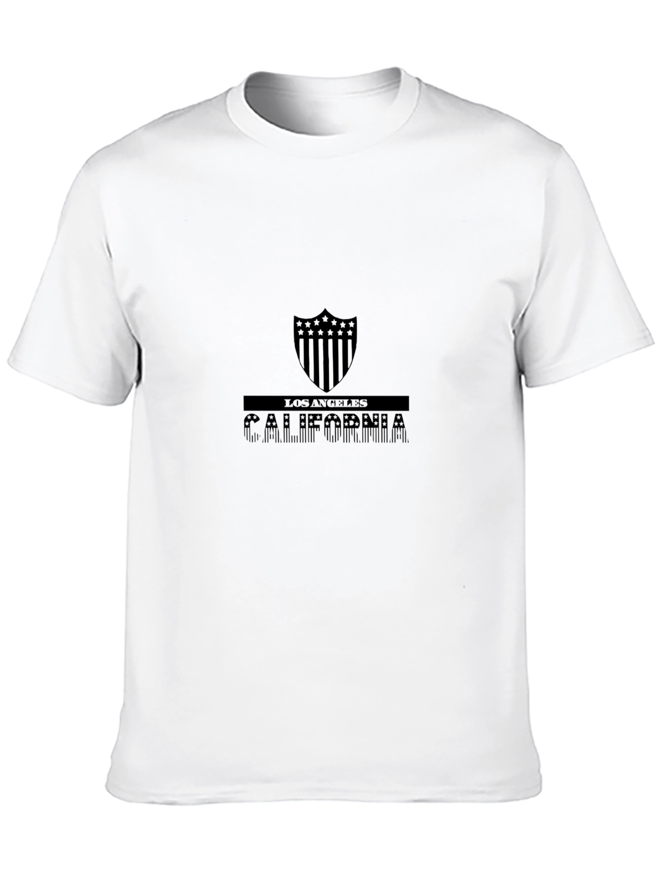Los Angeles California Shield Graphic Tee - Black