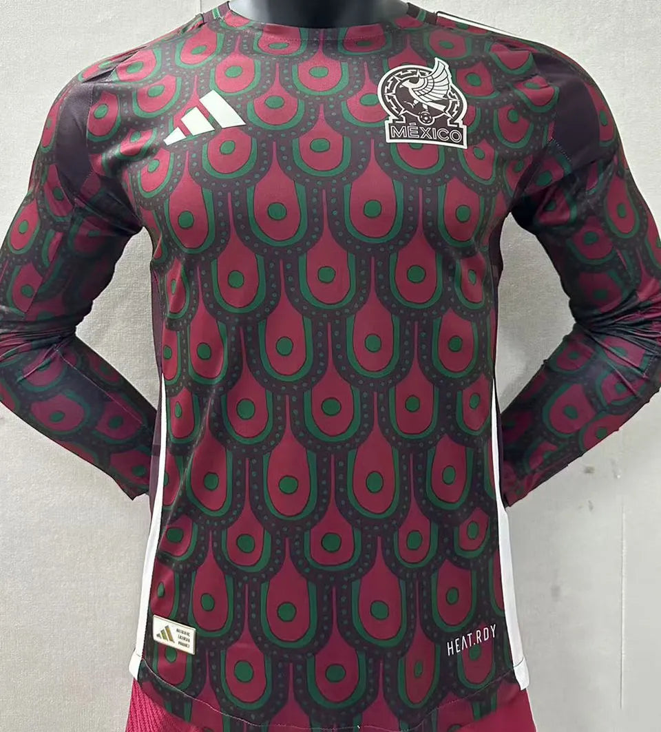 2024/25 Mexico Home Player Version Long Sleeve Jersey Front