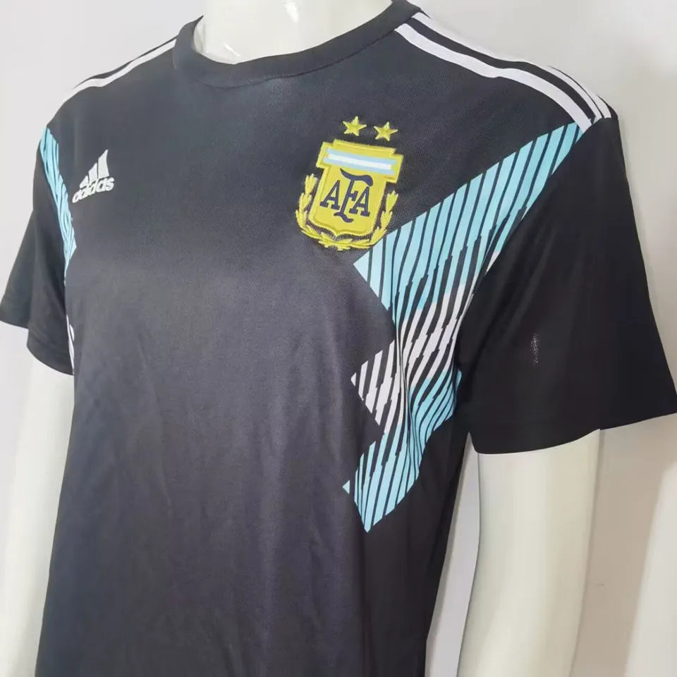 2018 Argentina Away Retro Soccer Jersey Detail 2