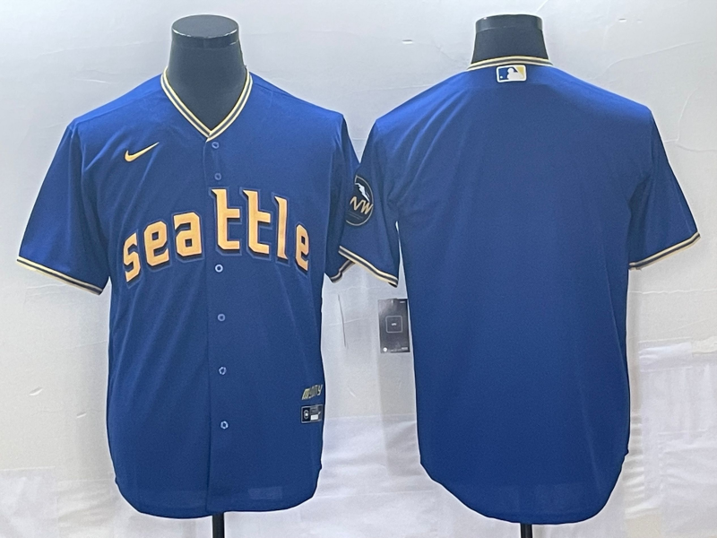 Men's Seattle Mariners Royal 2023 City Connect Replica Blank Jerseys