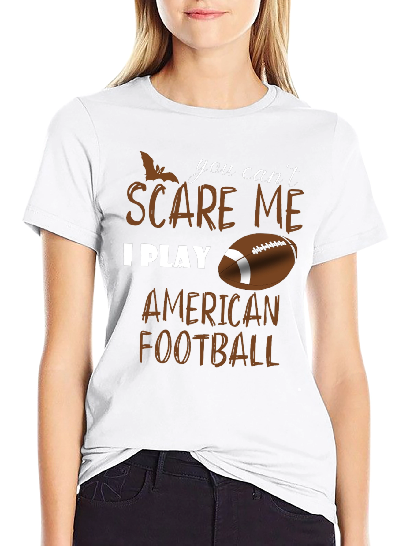 You Cant Scare Me I Play American Football T-Shirt
