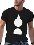Abstract Graphic Tee - Mens Black Crew Neck T-Shirt