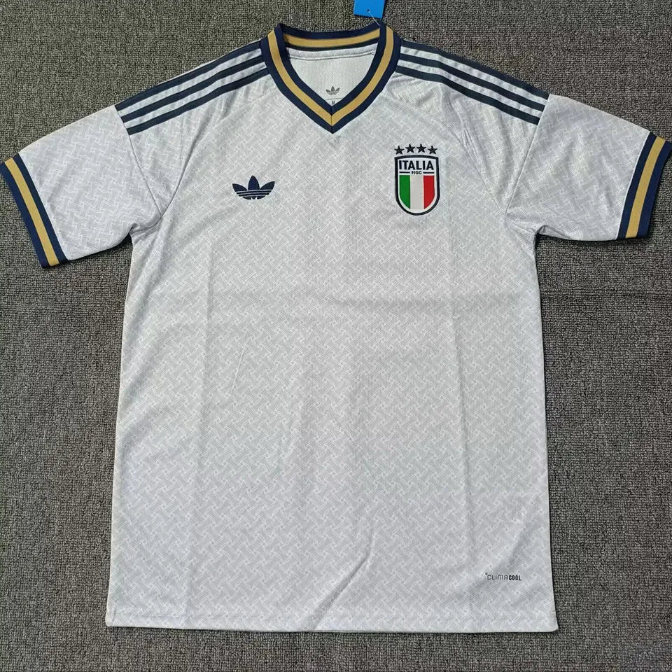 2024/25 Italy White POLO Short Jersey Detail 1