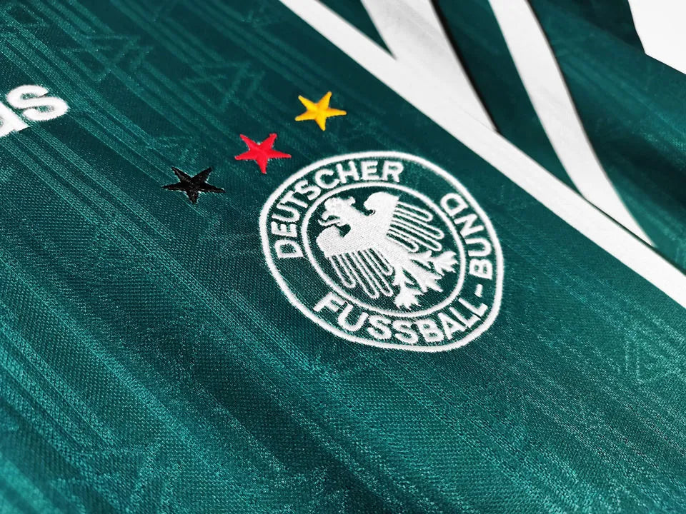 1996/97 Germany Away Green Retro Soccer Jersey Detail 1