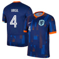 VIRGIL #4 NL Away Blue Fans Soccer Jersey 2024/25 ★★ Front