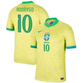 RODRYGO #10 Brazil 1:1 Quality Home Yellow Fans Jersey 2024/25 ★★ Front