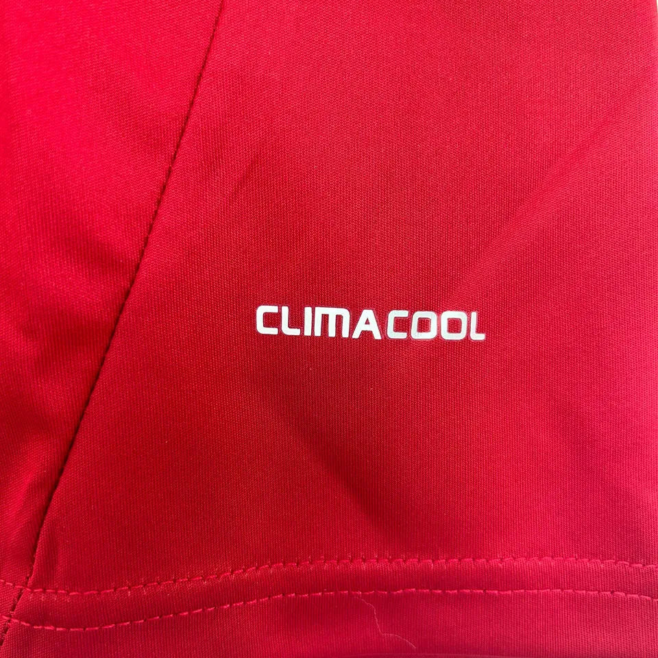 2012 Spain Home Red Retro Soccer Jersey Detail 4