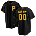 Men's Pittsburgh Pirates Black Alternate Replica Custom Jerseys