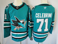 Men's San Jose Sharks Macklin Celebrini #71 Green Player Game Jerseys