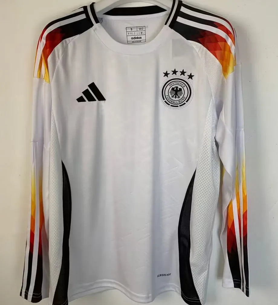 2024/25 Germany Home White Fans Long Sleeve Jersey Front