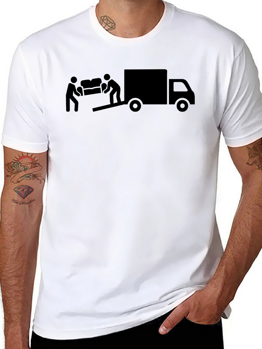 Moving Day T-Shirt - Mens Black Graphic Tee