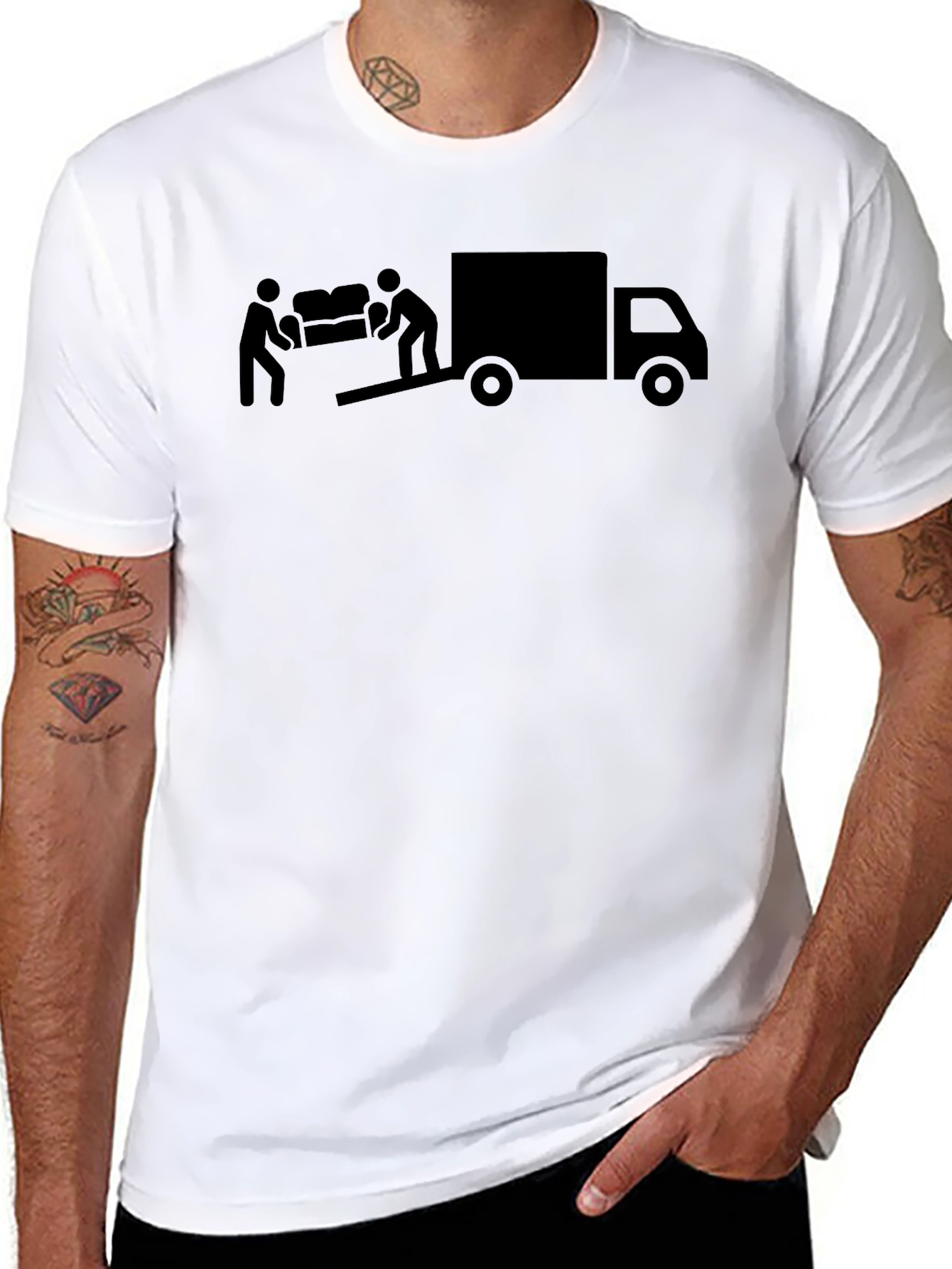 Moving Day T-Shirt - Mens Black Graphic Tee