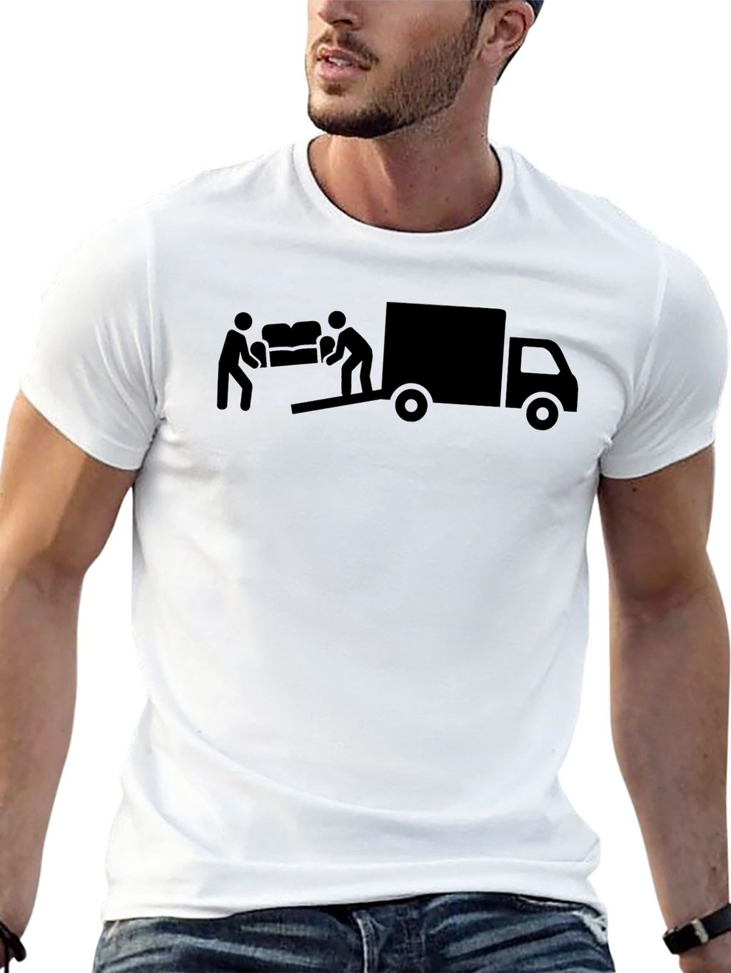 Moving Day T-Shirt - Mens Black Graphic Tee