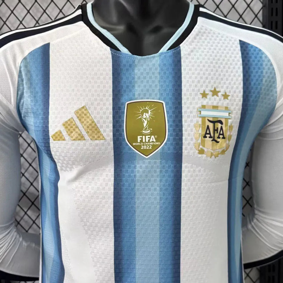 2026/27 Argentina Home Player Version Long Sleeve Soccer Jersey 背上有1893 Detail 1