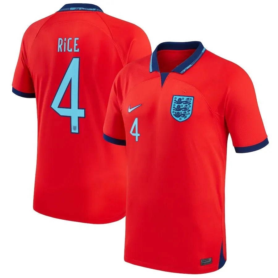 RiCE #4 England 1:1 Away Red Fans Jersey 2022/23 ★★ Front