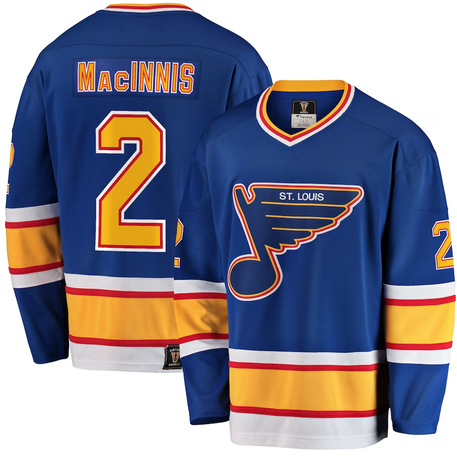 Men's St. Louis Blues Al Macinnis #2 Blue Premier Breakaway Retired Player Jerseys
