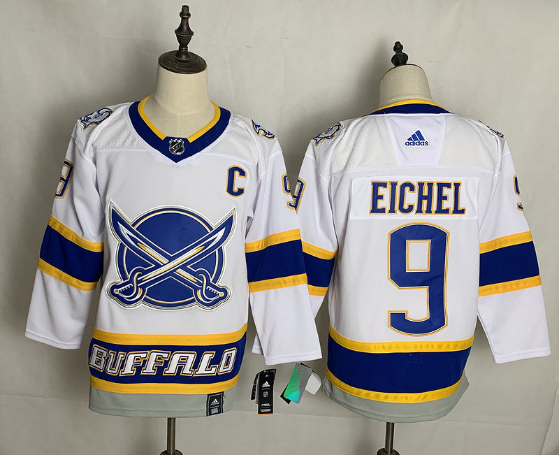 Men's Buffalo Sabres Jack Eichel #9 White Player Game Jerseys