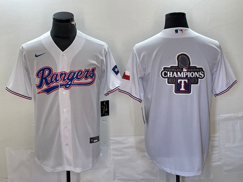 Men's Texas Rangers White Home Game Jerseys