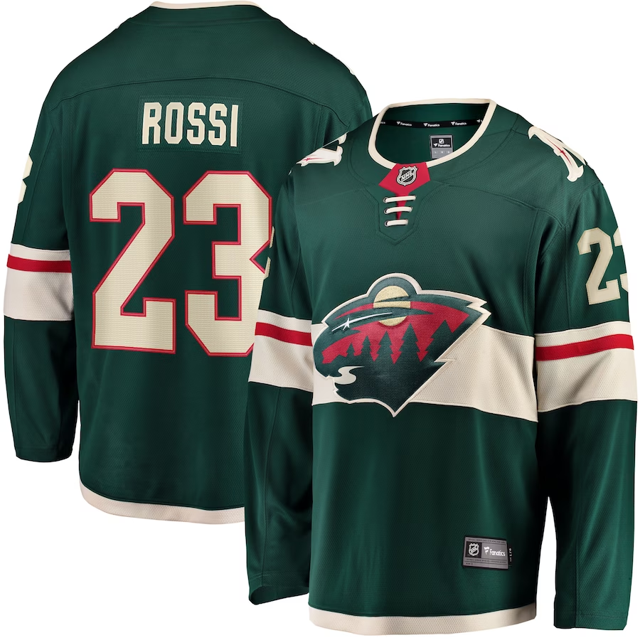 Men's Minnesota Wild Marco Rossi #23 Green Home Breakaway Player Jerseys