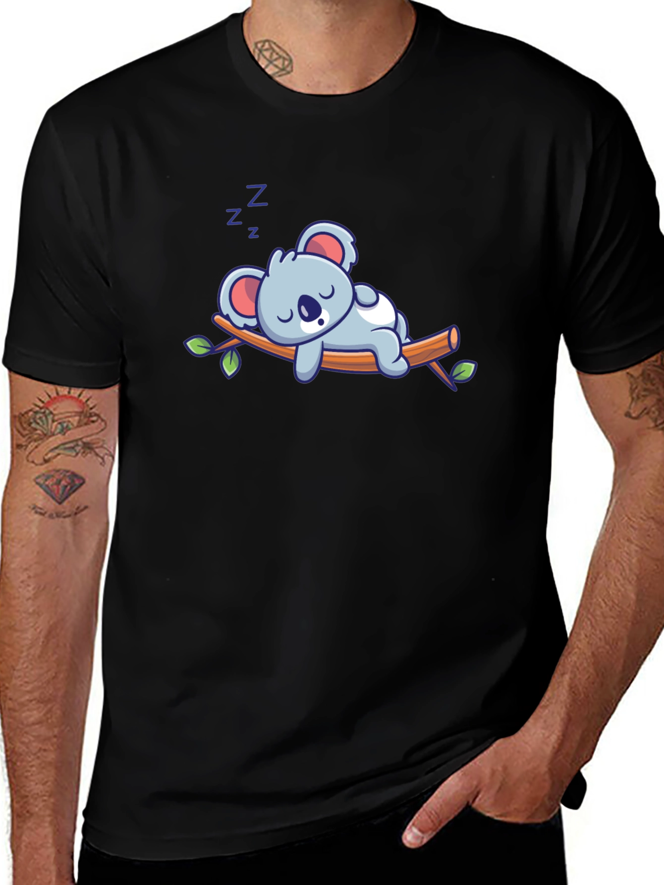 Cute Sleeping Koala T-Shirt - Soft Cotton Blend