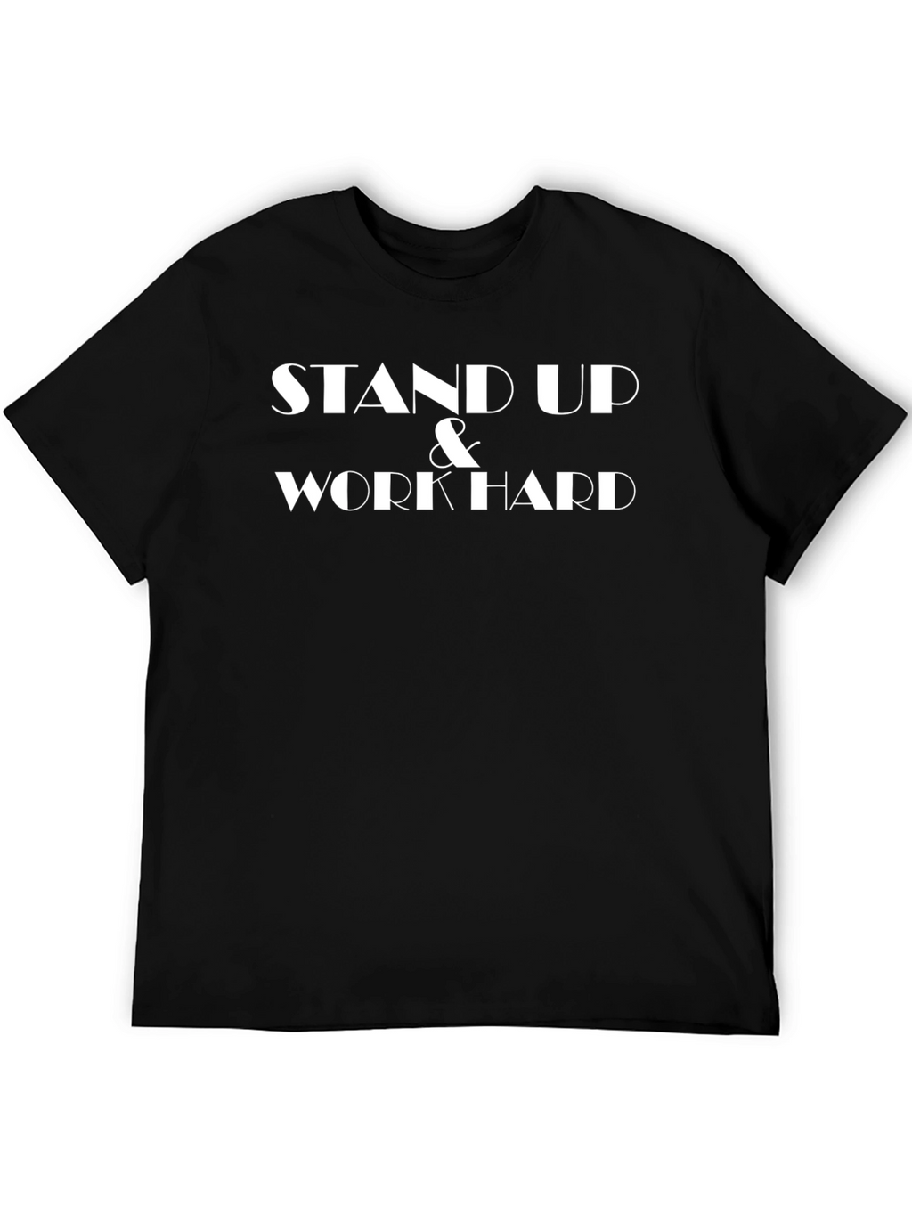 Stand Up & Work Hard Black Graphic Tee