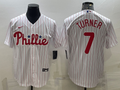 Men's Philadelphia Phillies Trea Turner #7 White Home Replica Player Jerseys