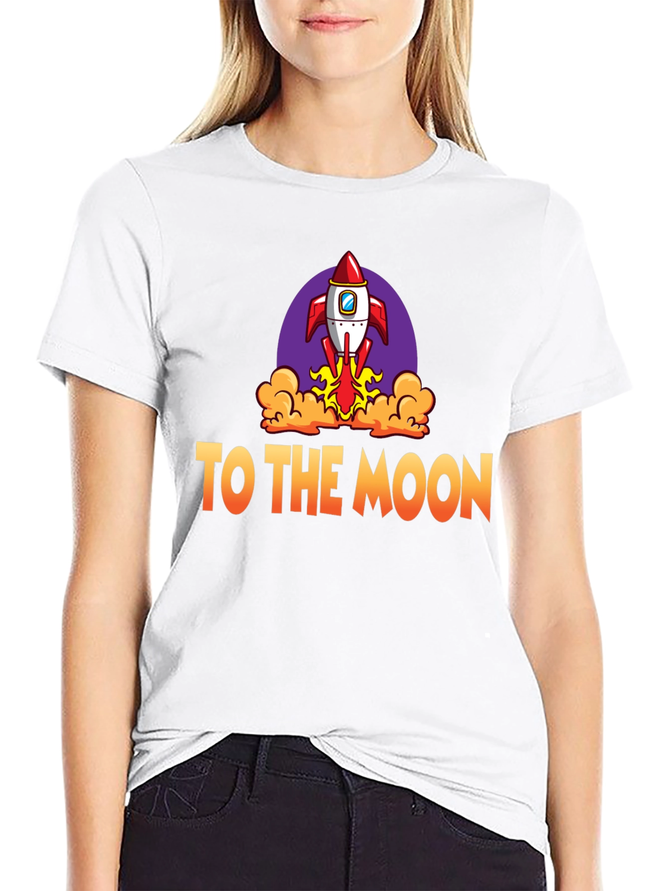 To The Moon Rocket Graphic Tee