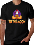 To The Moon Rocket Graphic Tee