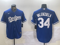 Men's Los Angeles Dodgers Fernando Valenzuela #34 Royal Game Player Jerseys