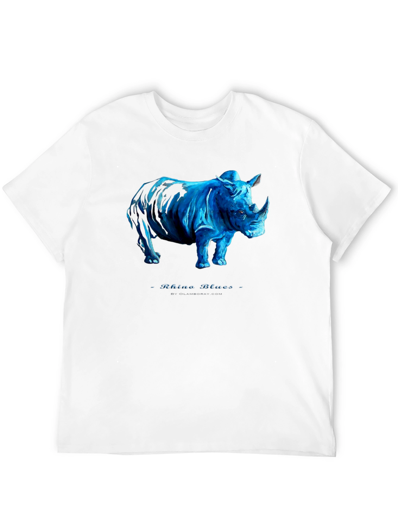 Rhino Blues Black T-Shirt - Unique Graphic Tee