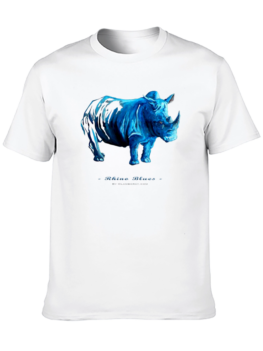Rhino Blues Black T-Shirt - Unique Graphic Tee