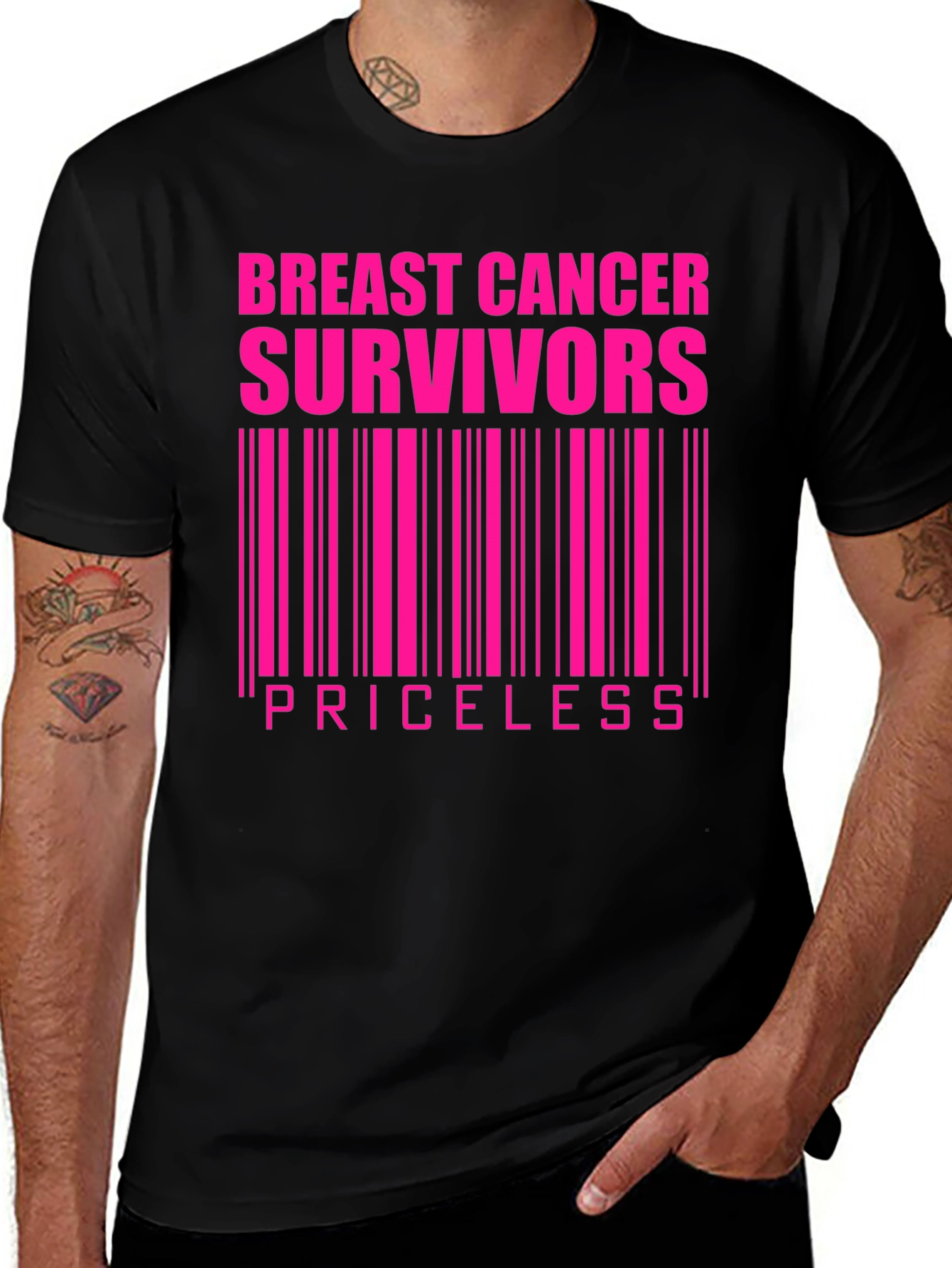 Breast Cancer Survivors Priceless Graphic T-Shirt