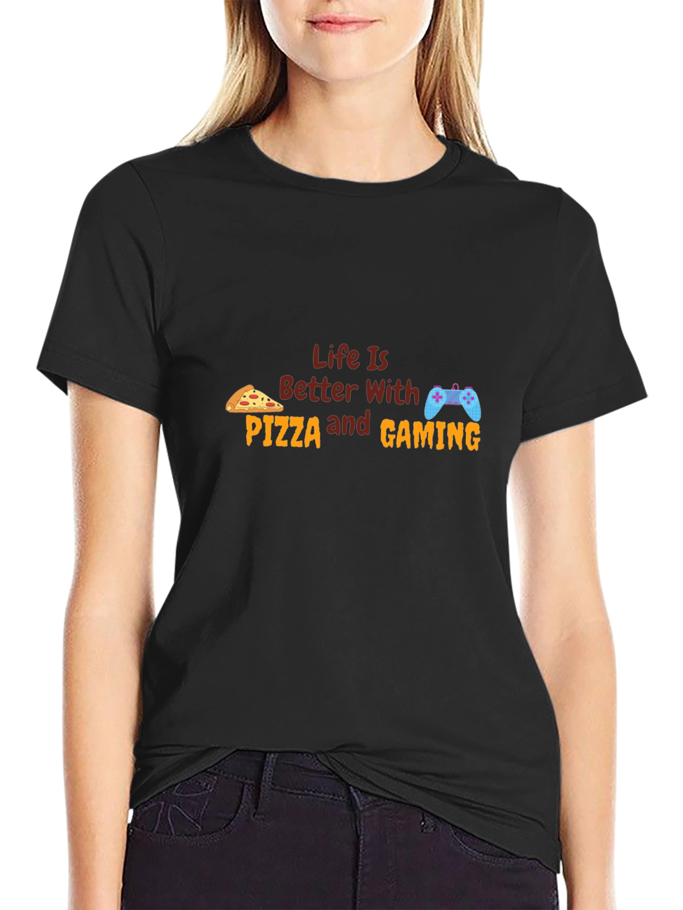 Pizza & Gaming T-Shirt - Gamer Life Tee