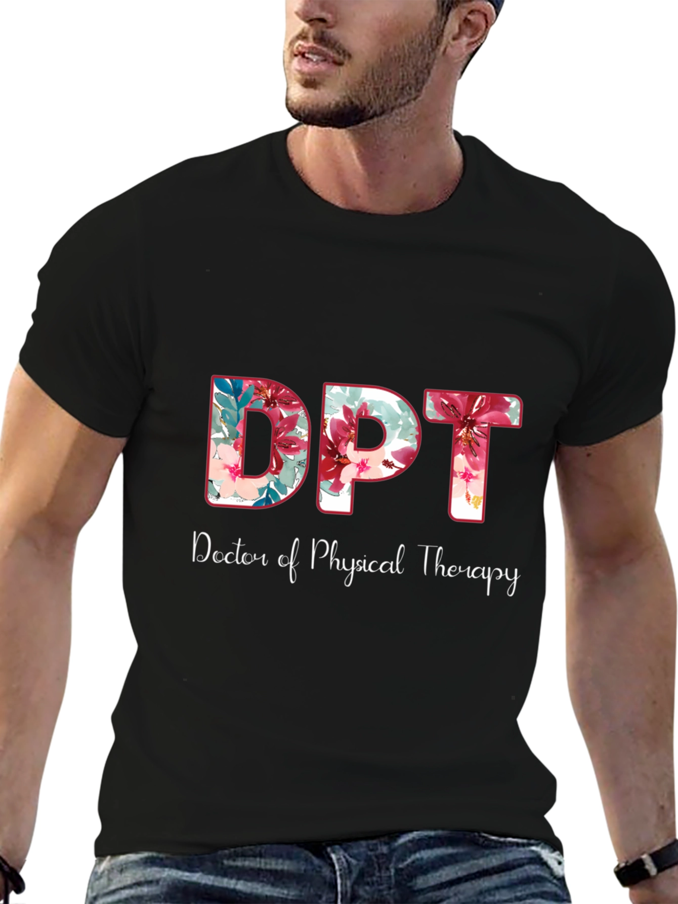 Floral DPT Doctor of Physical Therapy Shirt