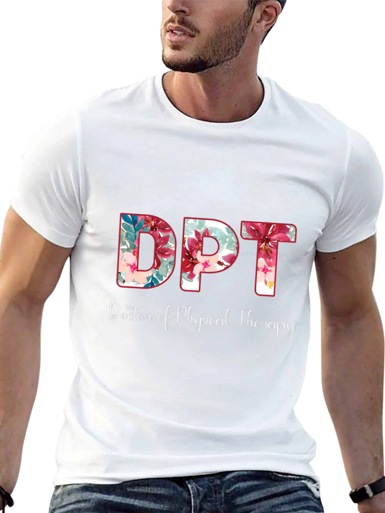 Floral DPT Doctor of Physical Therapy Shirt