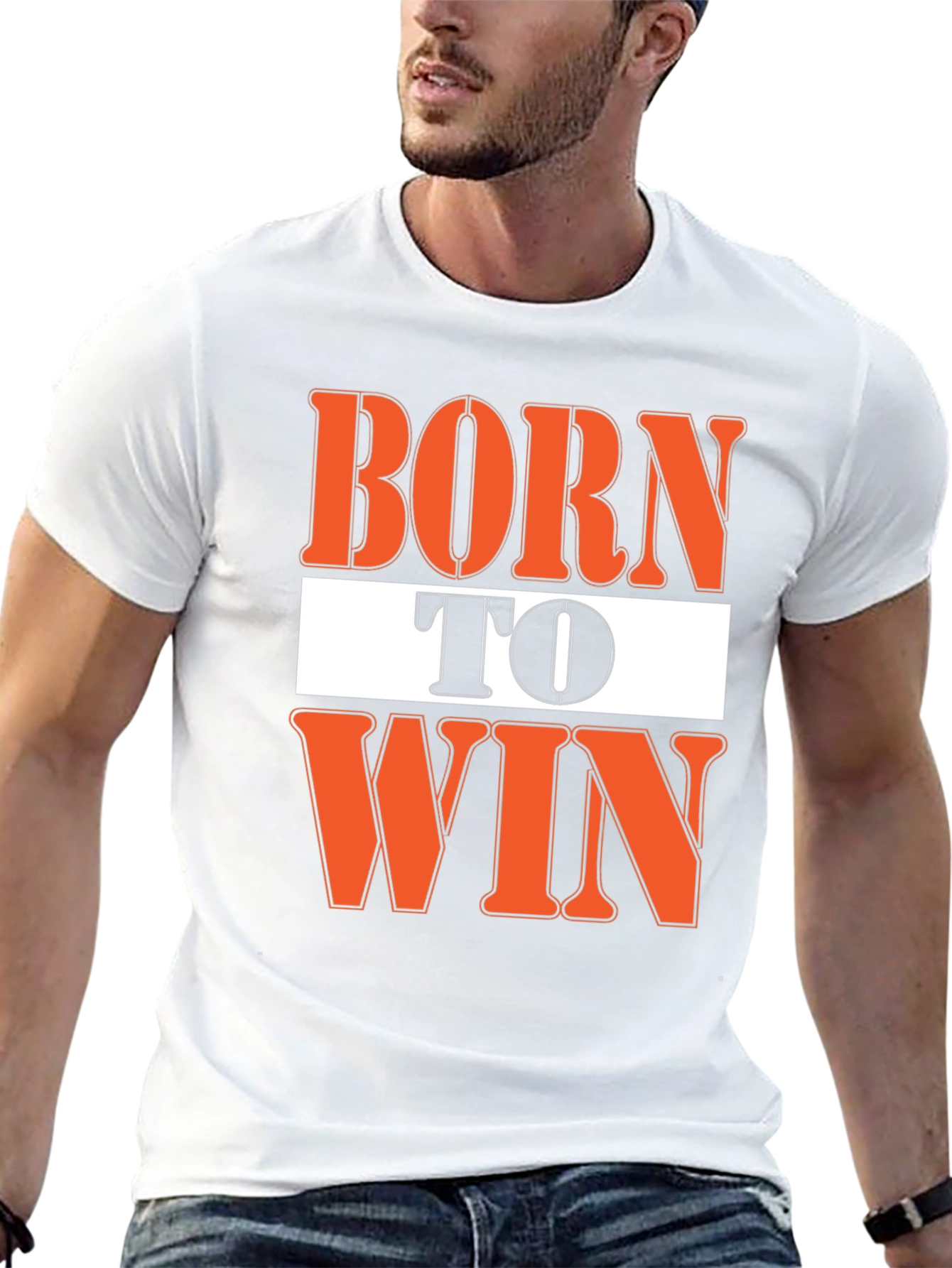 Born To Win Graphic Black T-Shirt