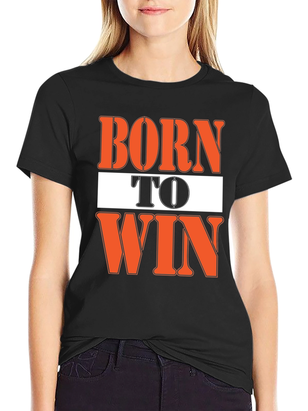 Born To Win Graphic Black T-Shirt