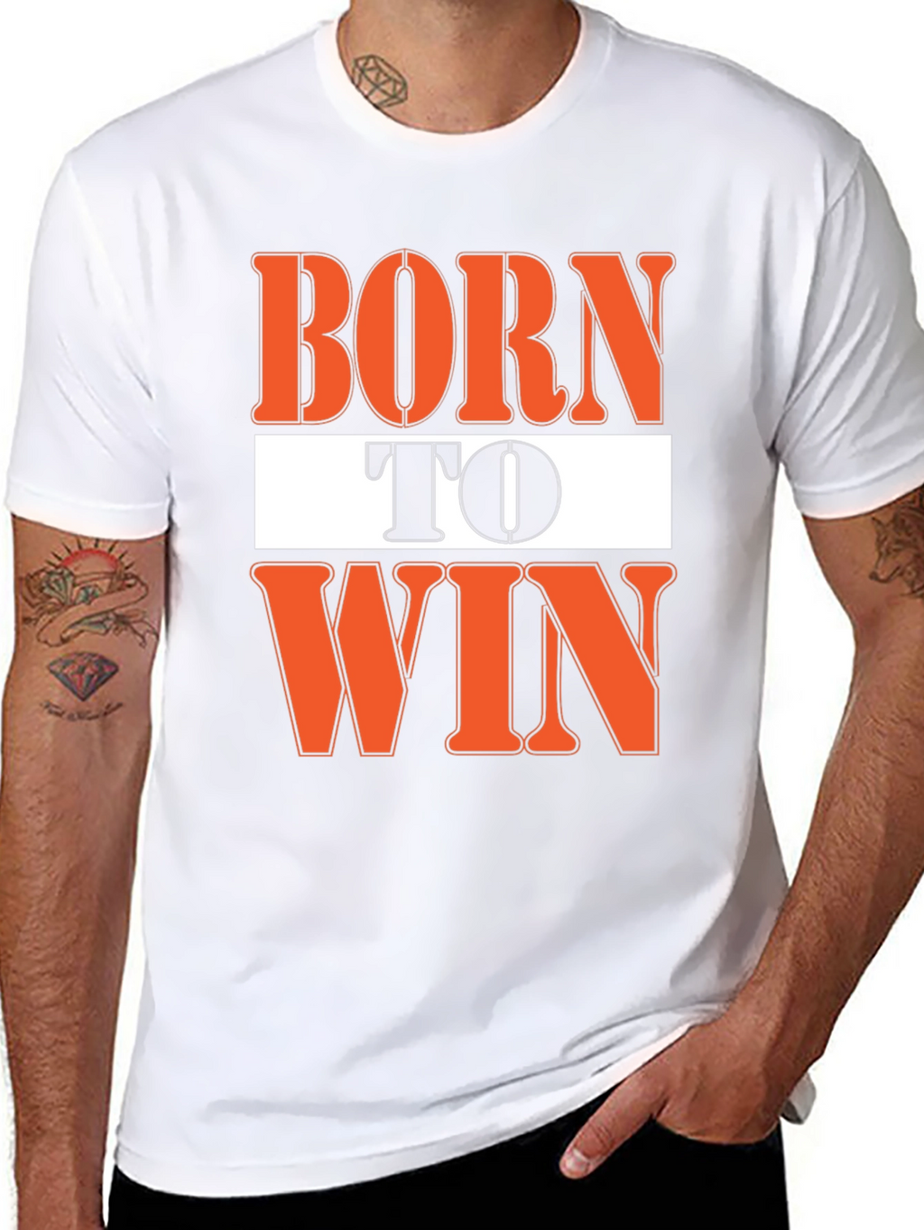 Born To Win Graphic Black T-Shirt