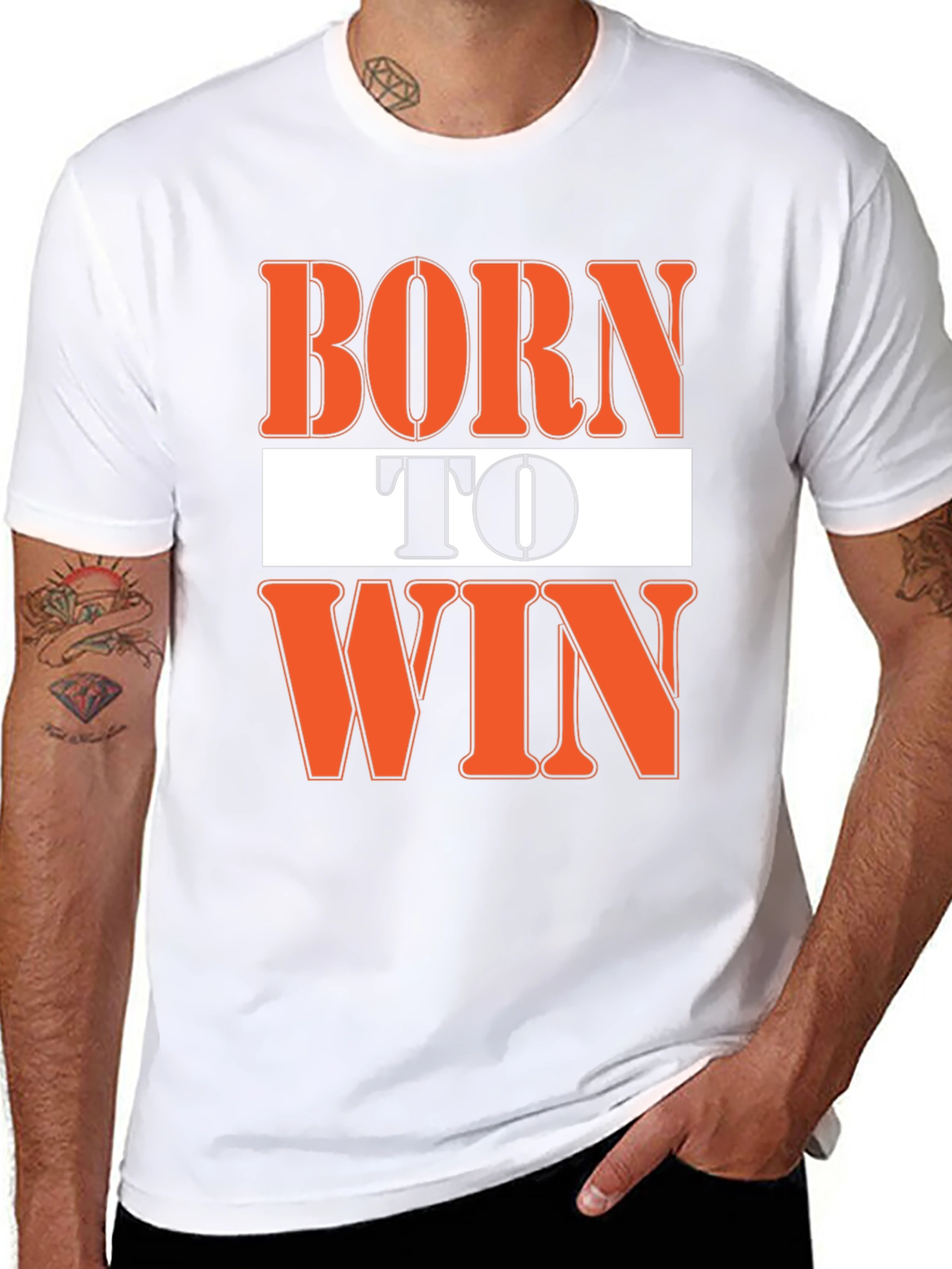 Born To Win Graphic Black T-Shirt