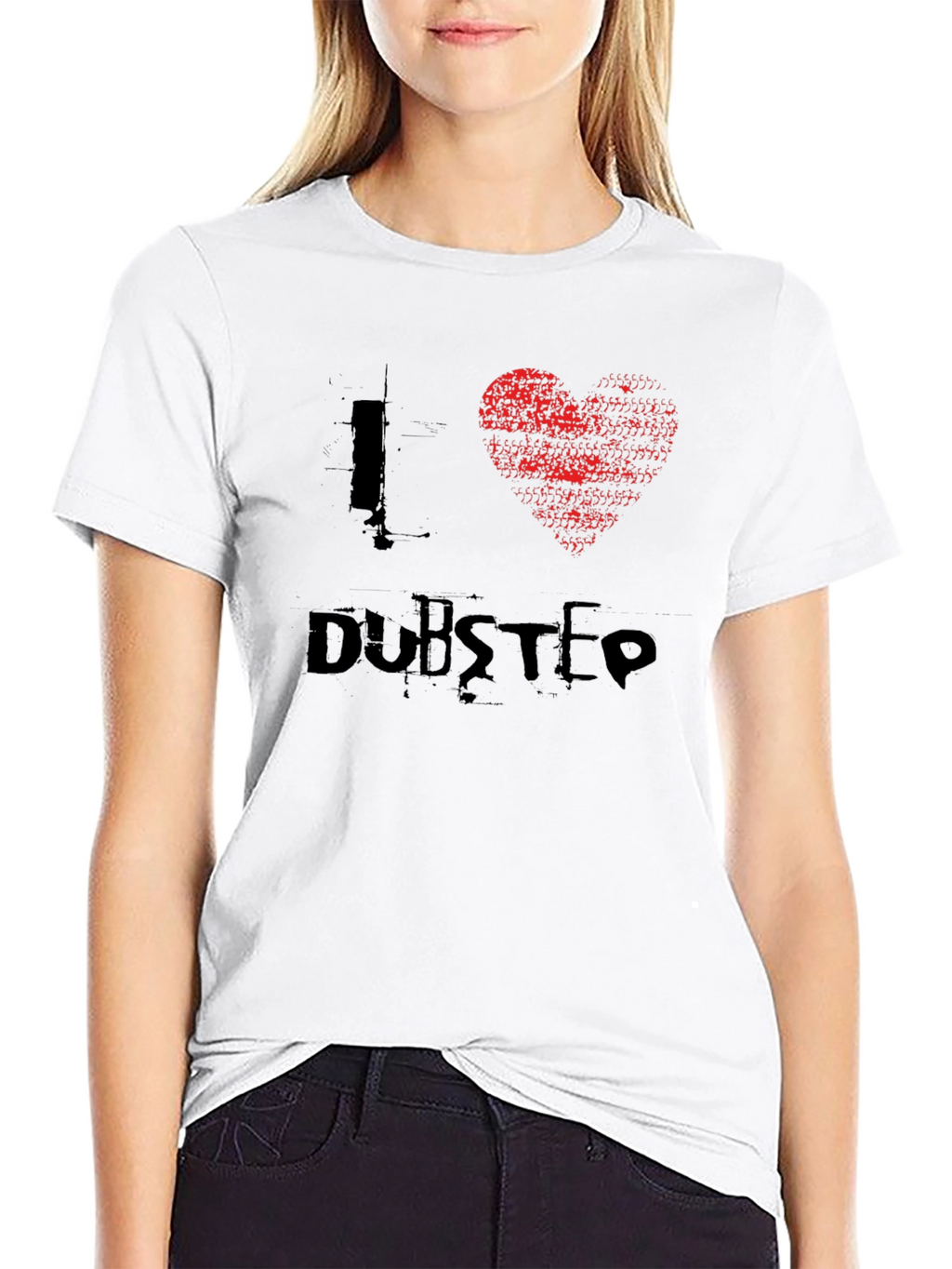 I Love Dubstep Black Graphic Tee Shirt