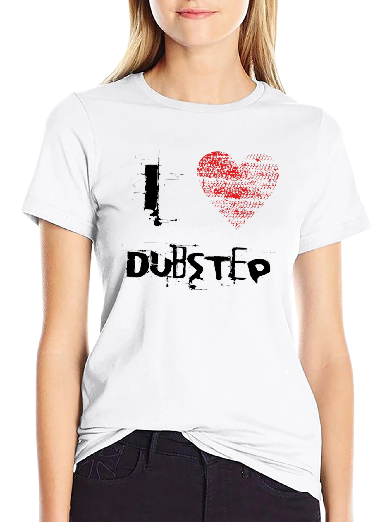I Love Dubstep Black Graphic Tee Shirt