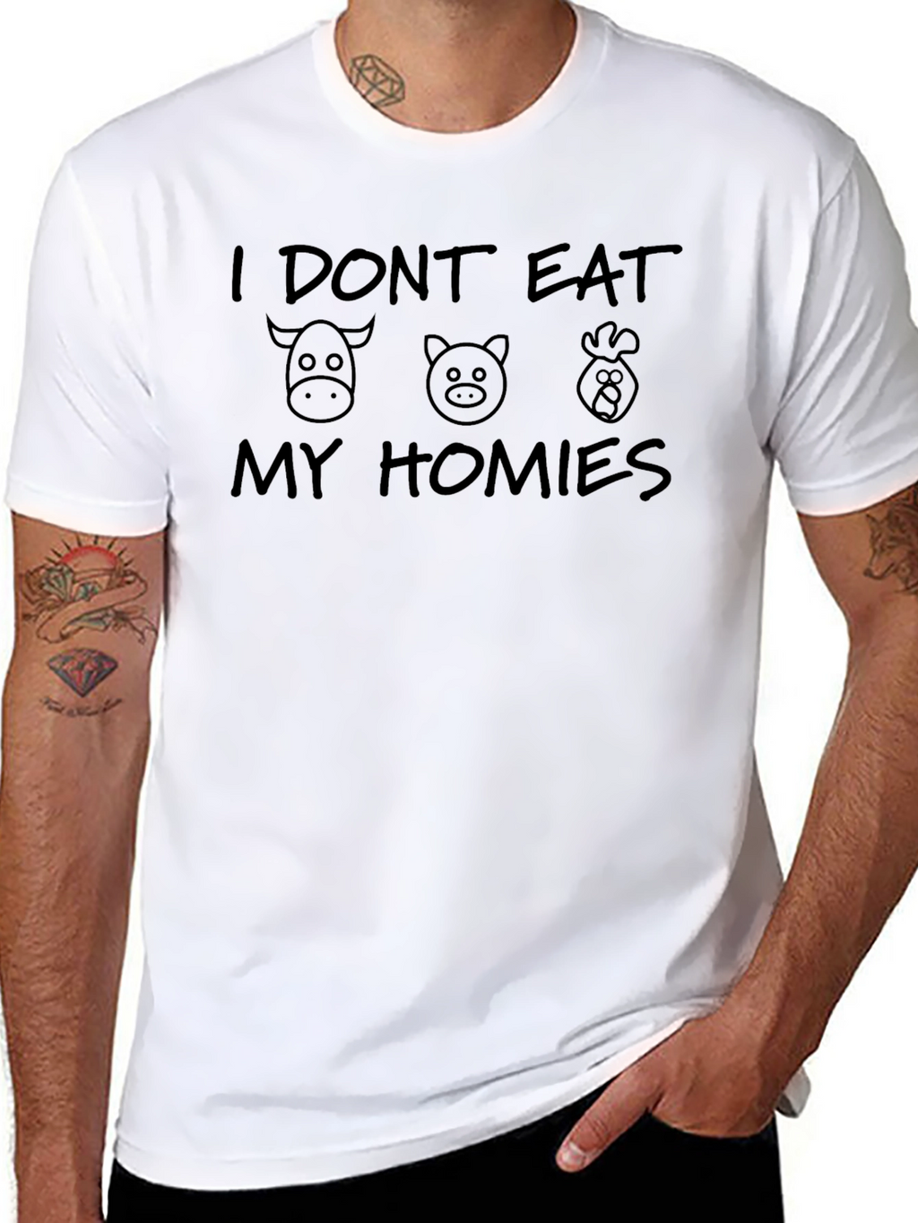 Vegan T-Shirt - I Dont Eat My Homies