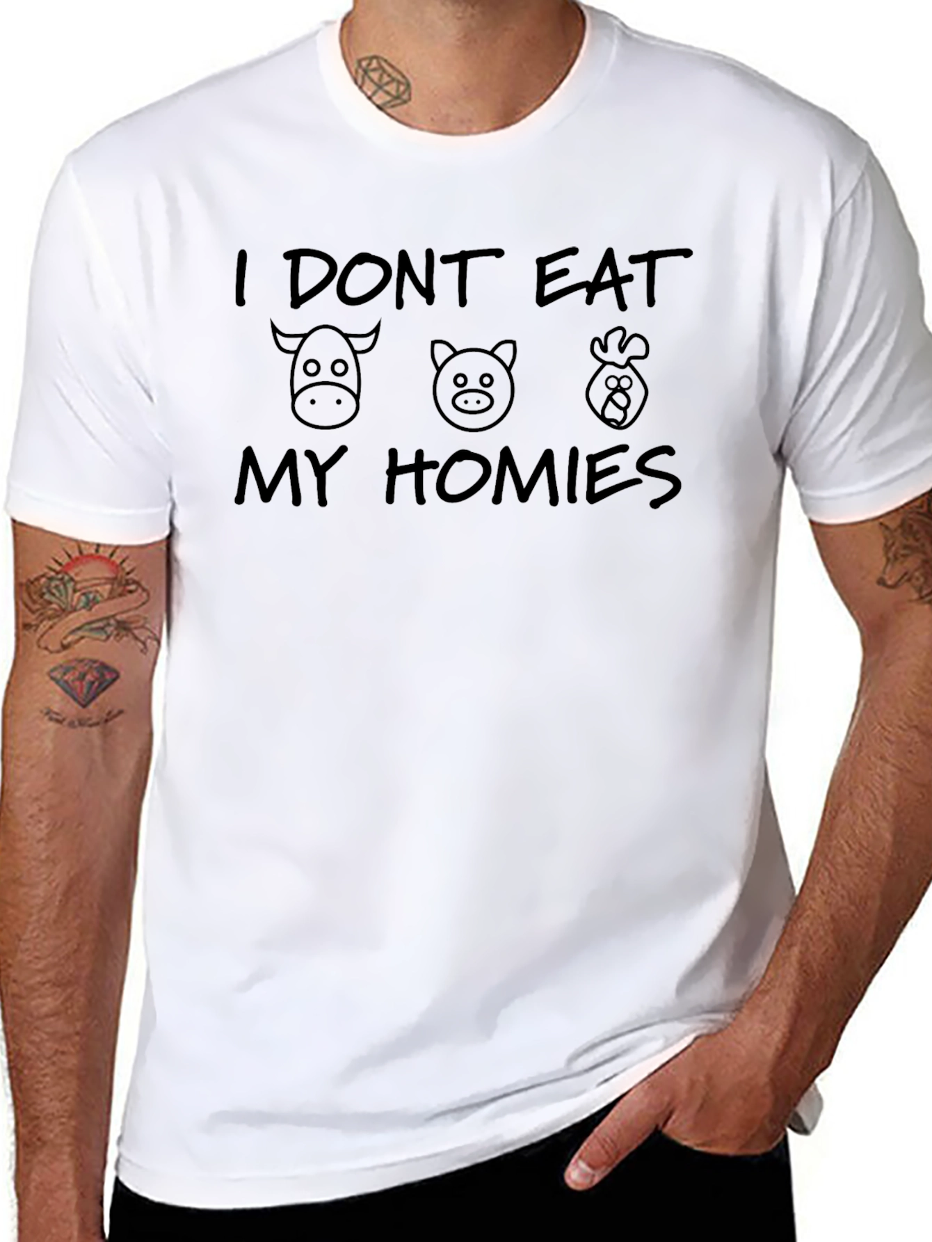 Vegan T-Shirt - I Dont Eat My Homies