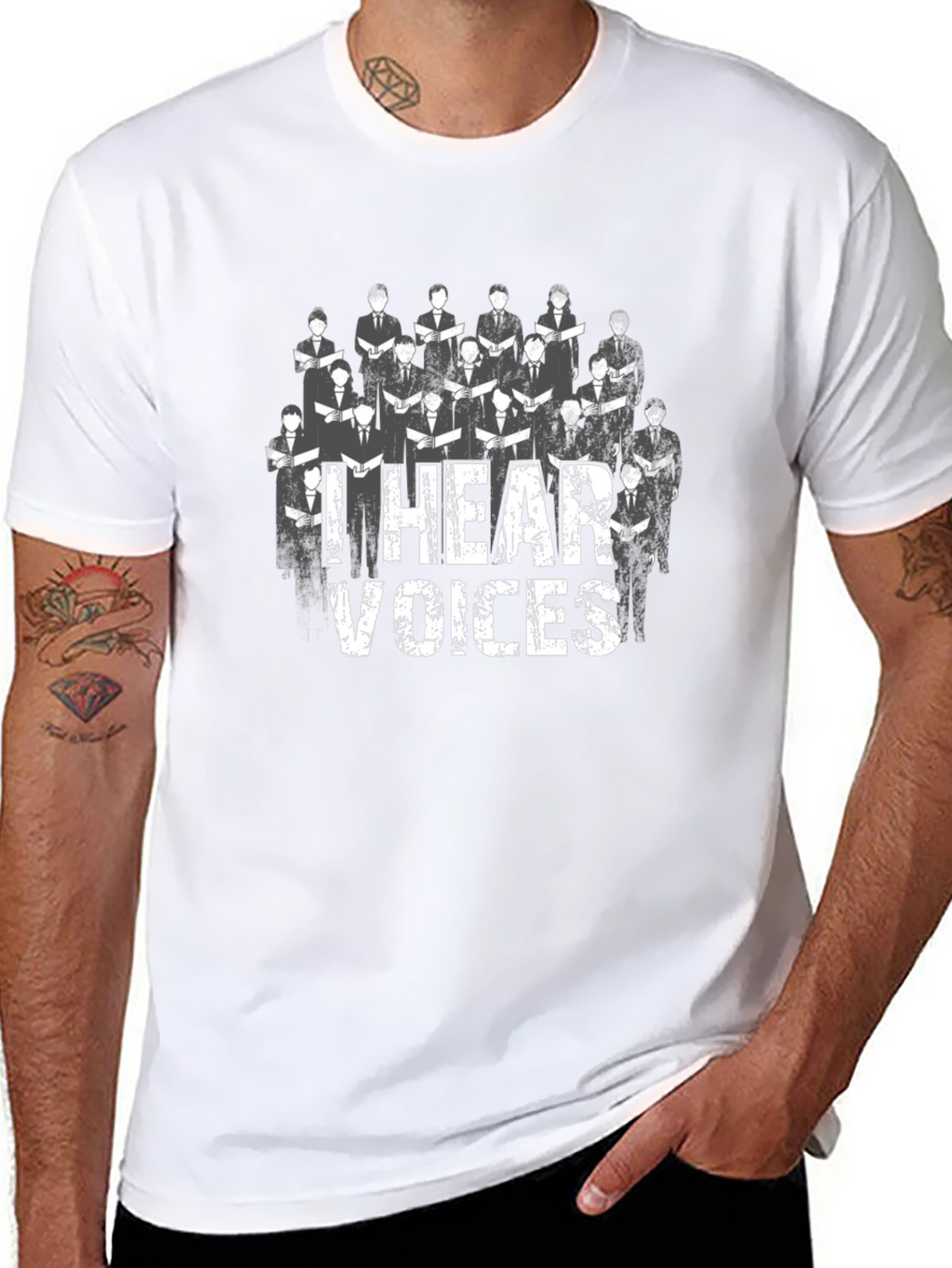 I Hear Voices Choir T-Shirt - Graphic Tee
