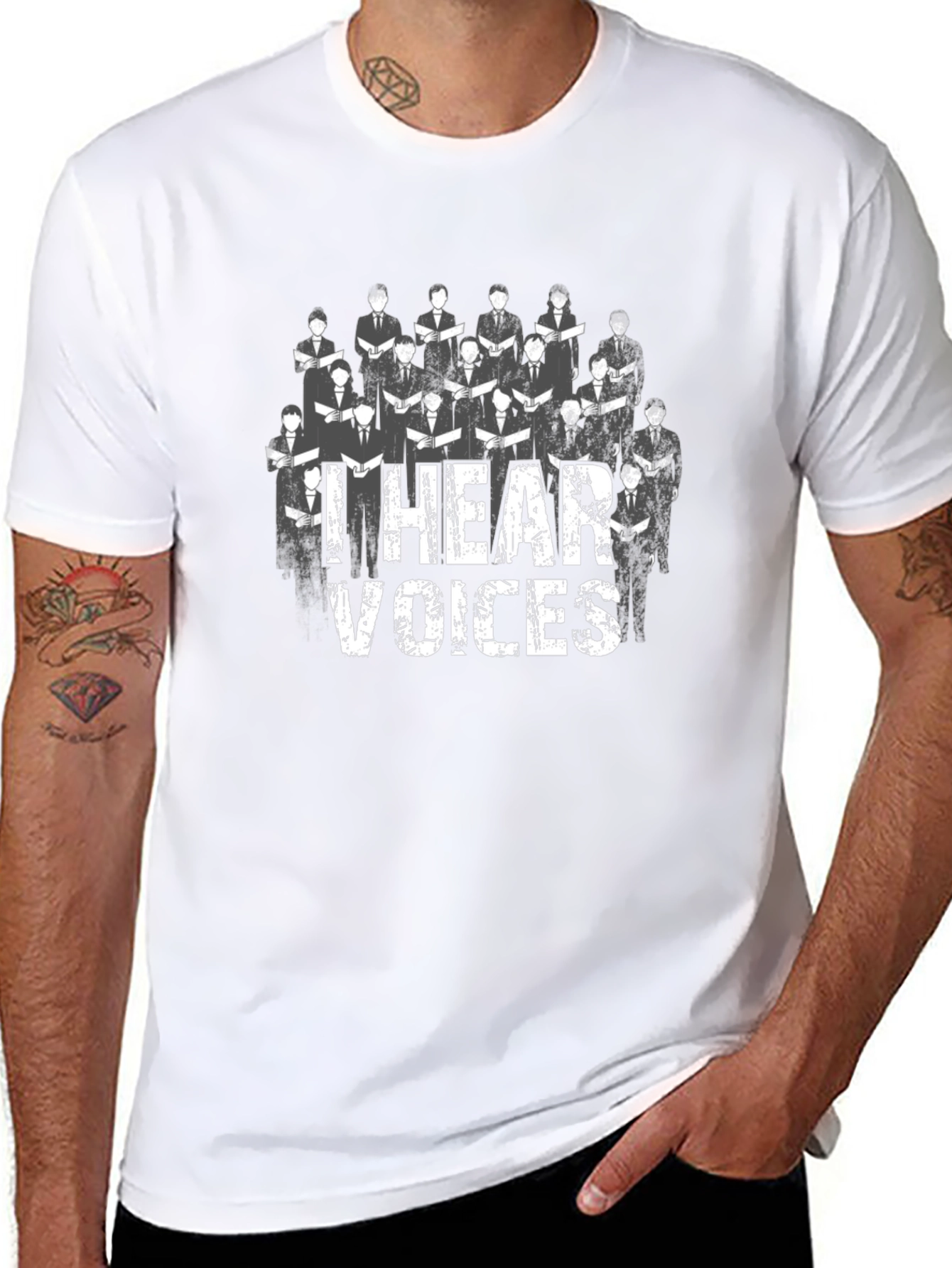 I Hear Voices Choir T-Shirt - Graphic Tee