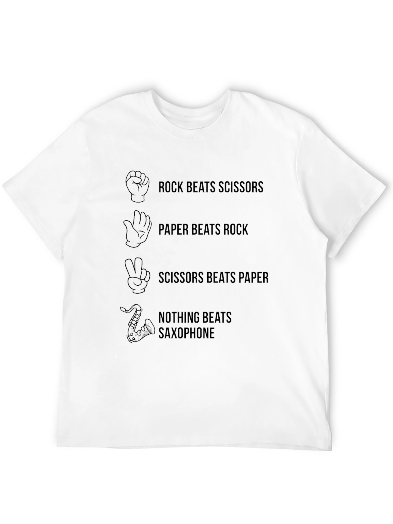 Rock Paper Scissors Saxophone T-Shirt