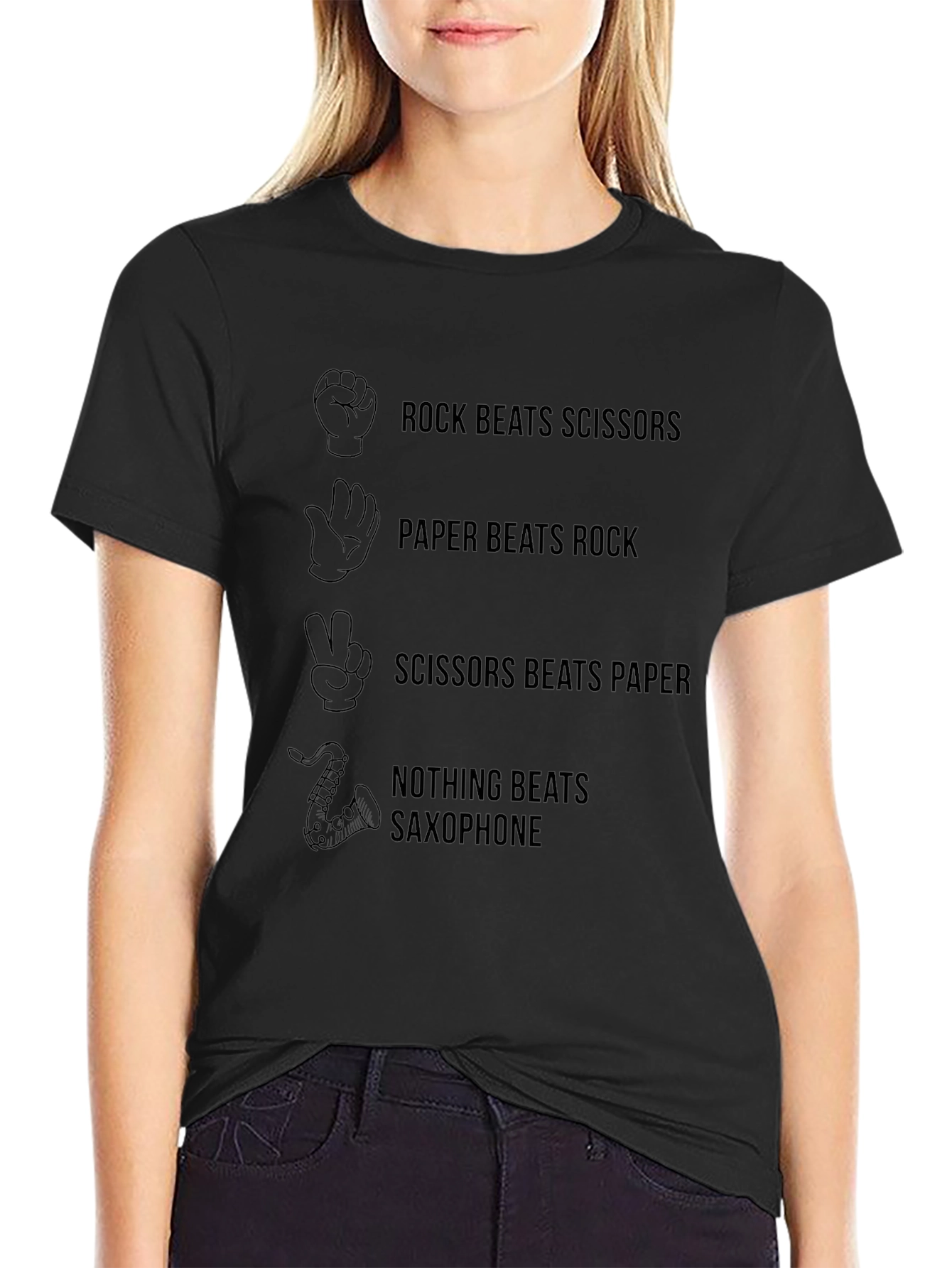 Rock Paper Scissors Saxophone T-Shirt