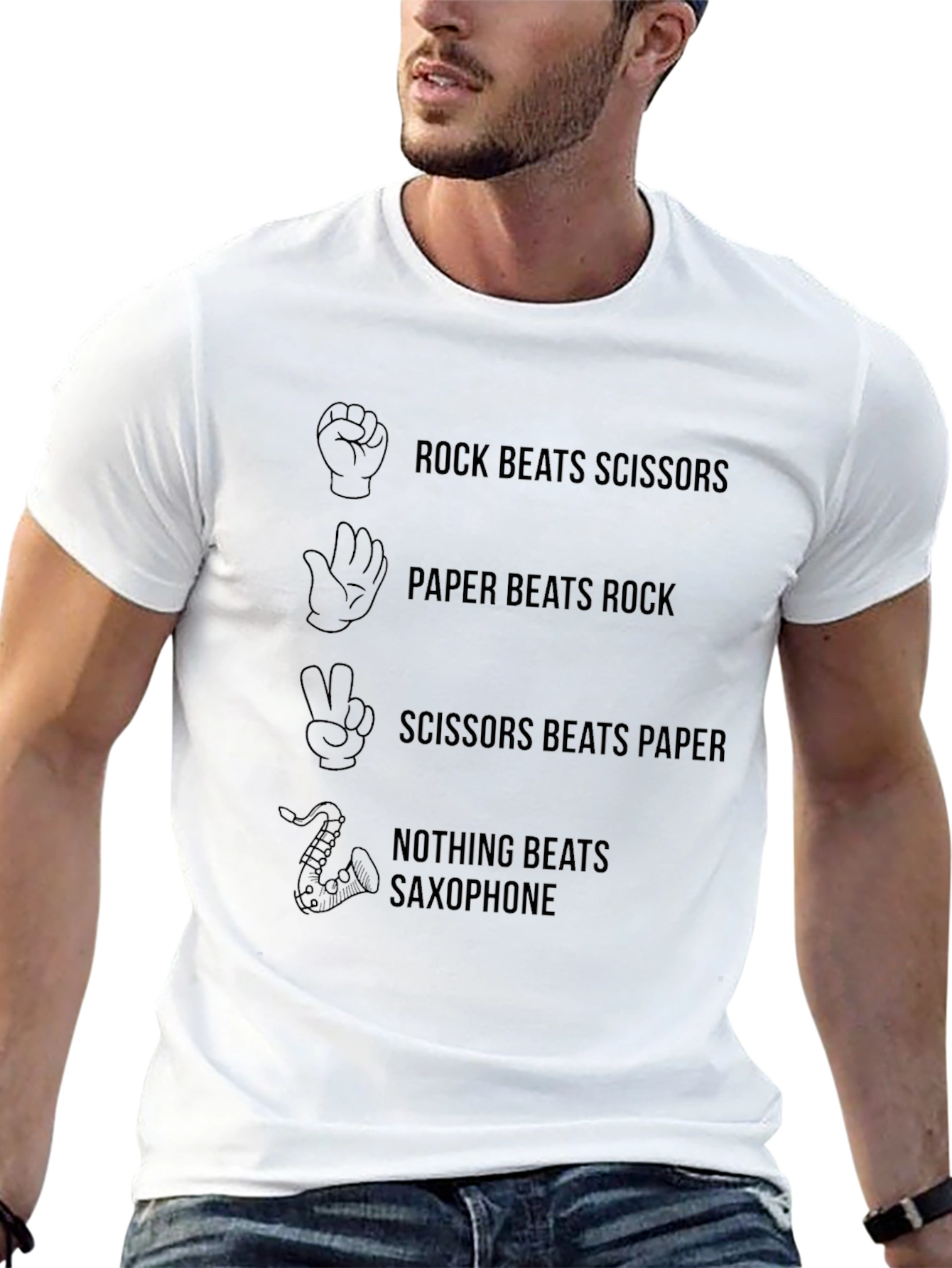 Rock Paper Scissors Saxophone T-Shirt
